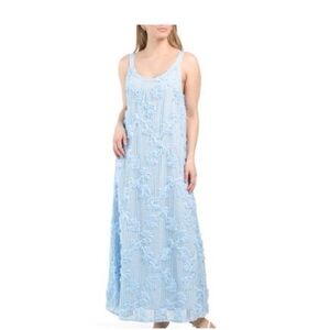 En Saison Light Blue Floral Maxi Dress size S